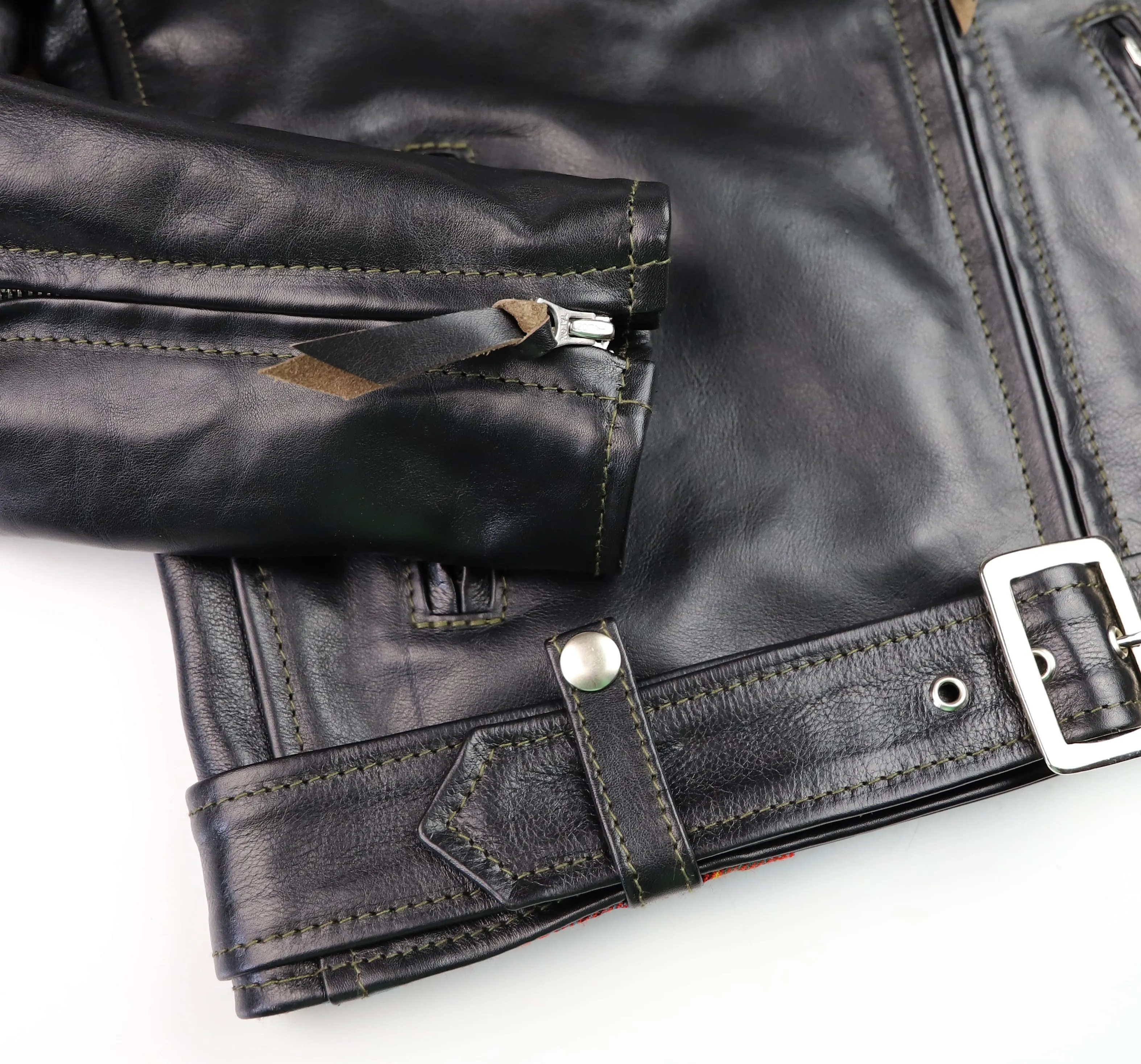 Aero Women's Motorcycle Jacket, size 6, Blackened Brown Vicenza Horsehide