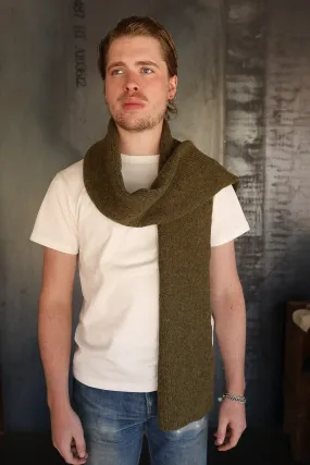 Alpaca Rib Scarf-Forest