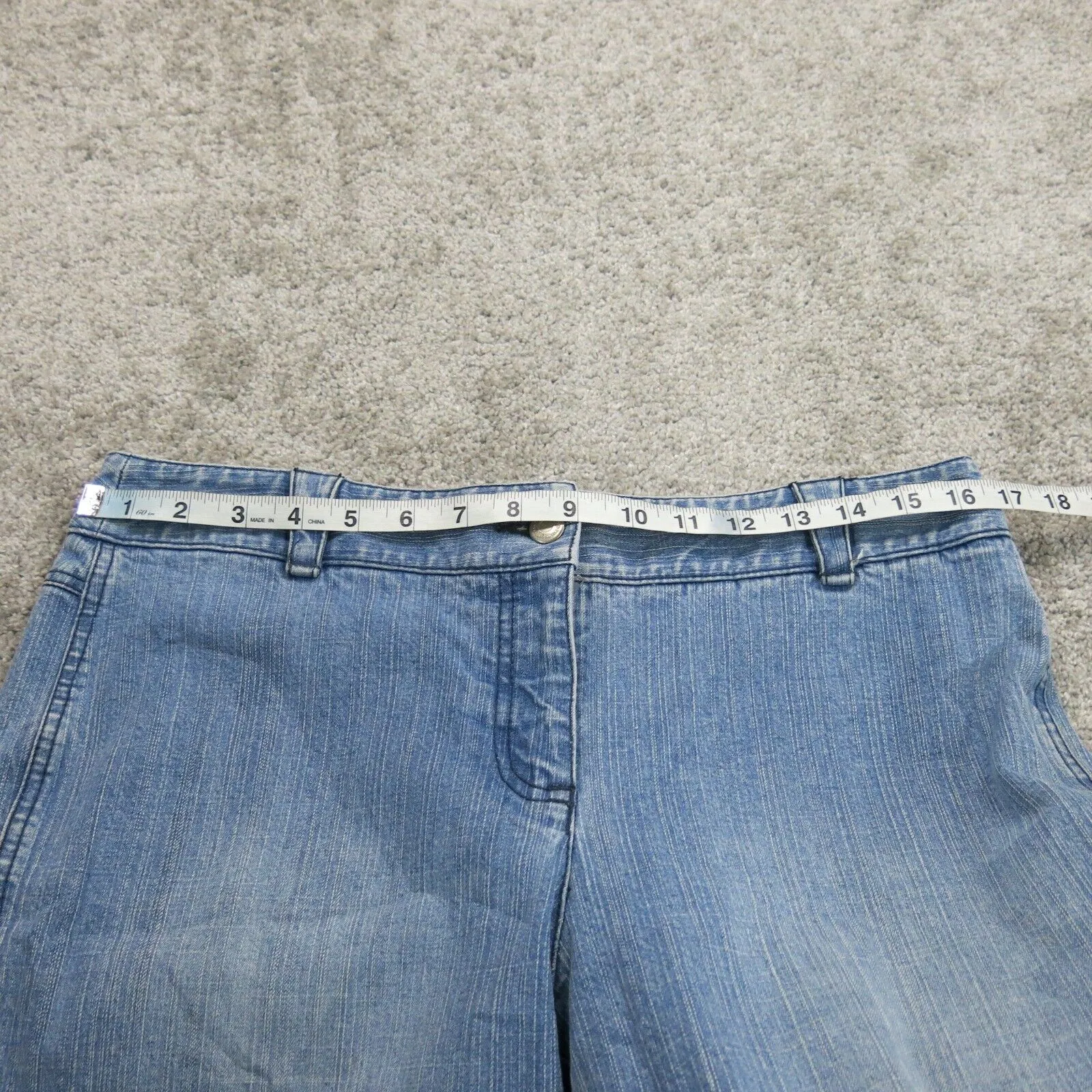 Ann Tayler Loft Womens Stretch Bootcut Denim Jeans Mid Rise Light Blue Size 10