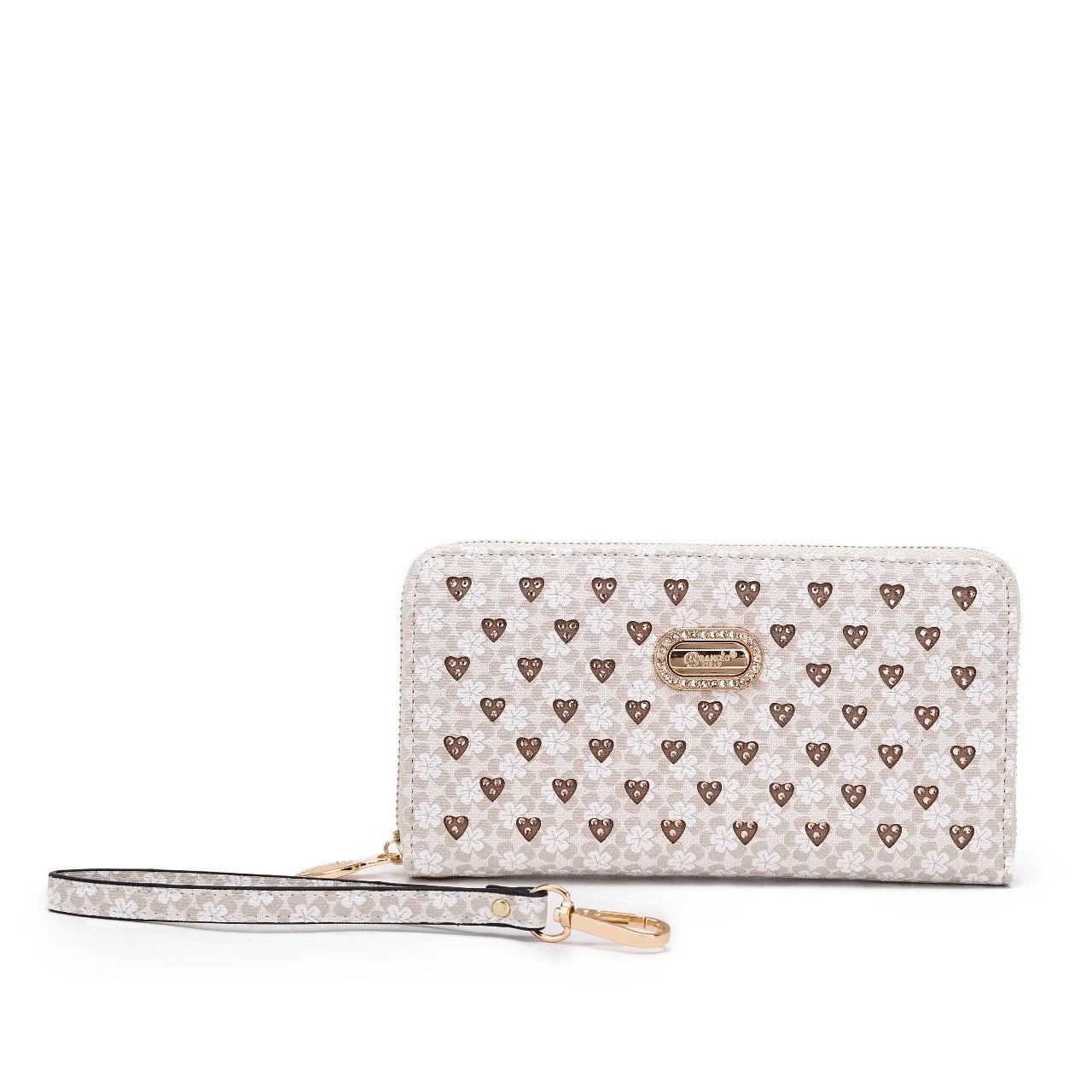 Brangio Italy Luxe Floral Zip-Around Wallet