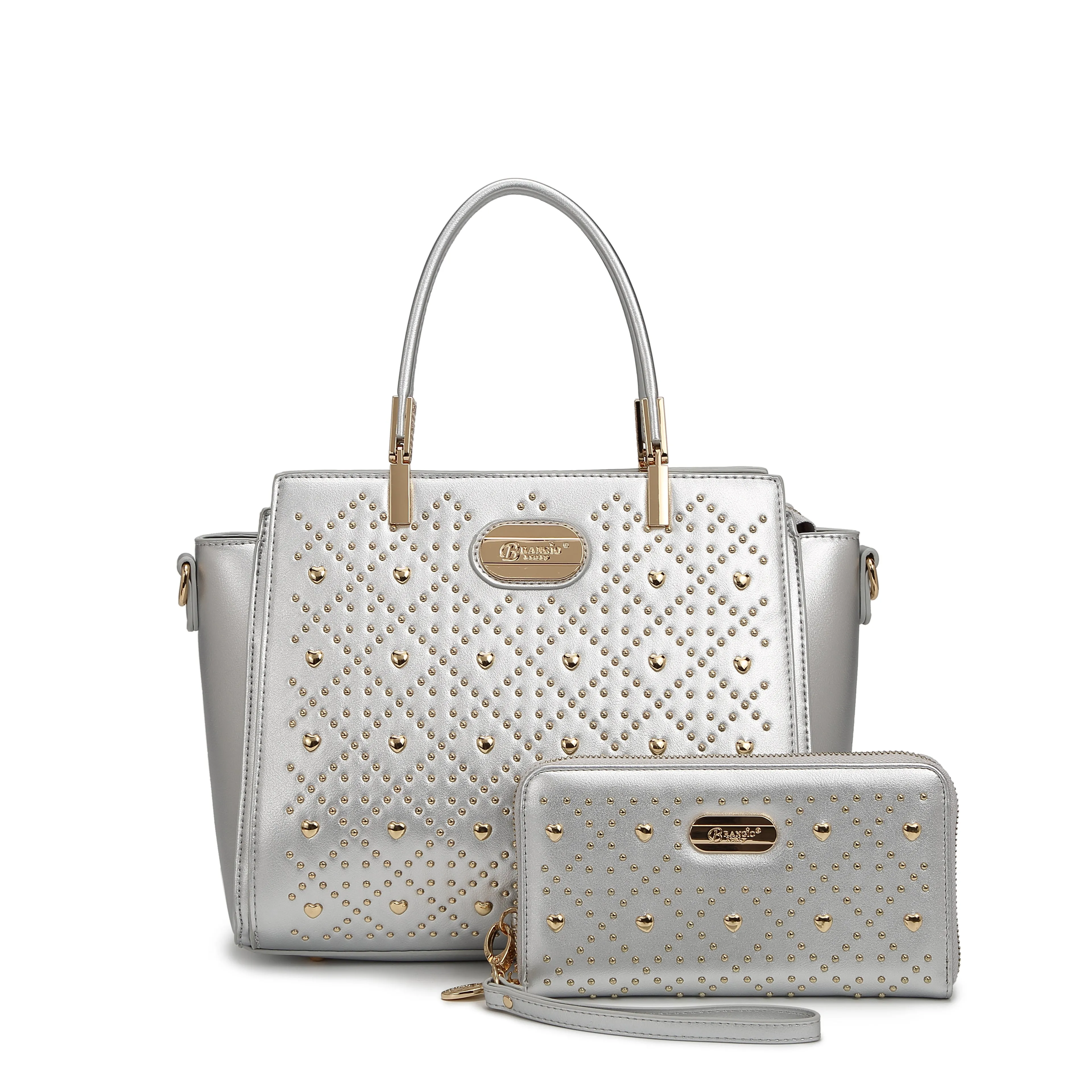 Brangio Studded Elegance Wristlet Wallet