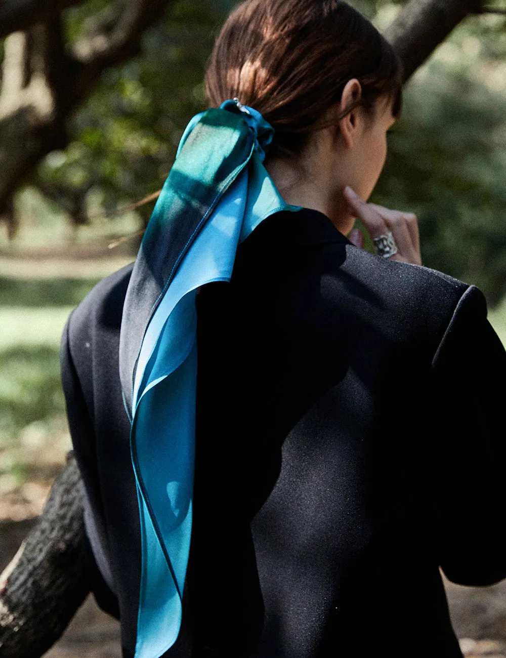DARK NIGHT SCARF SCRUNCHIES SET