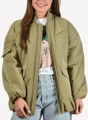 Ganni - Bomber - Dark Green - Femme