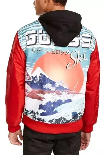 GUESS - Wave Hooded Bomber Jacket