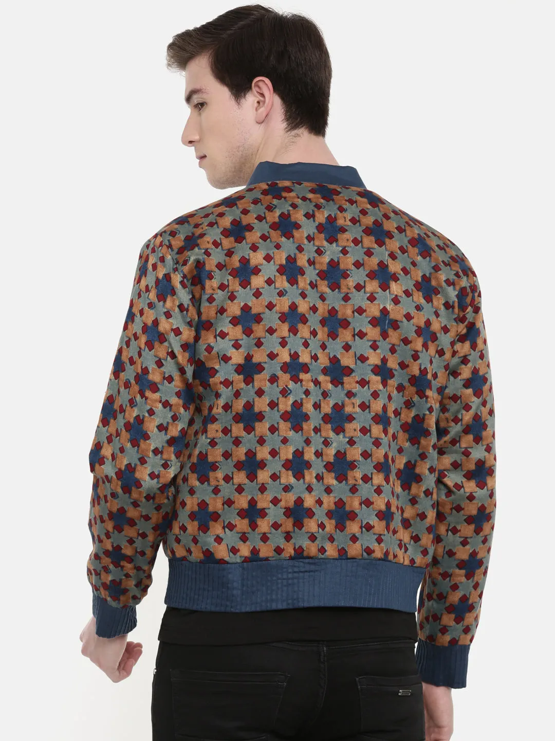 Indian Print Bomber Jacket - MMBJ002