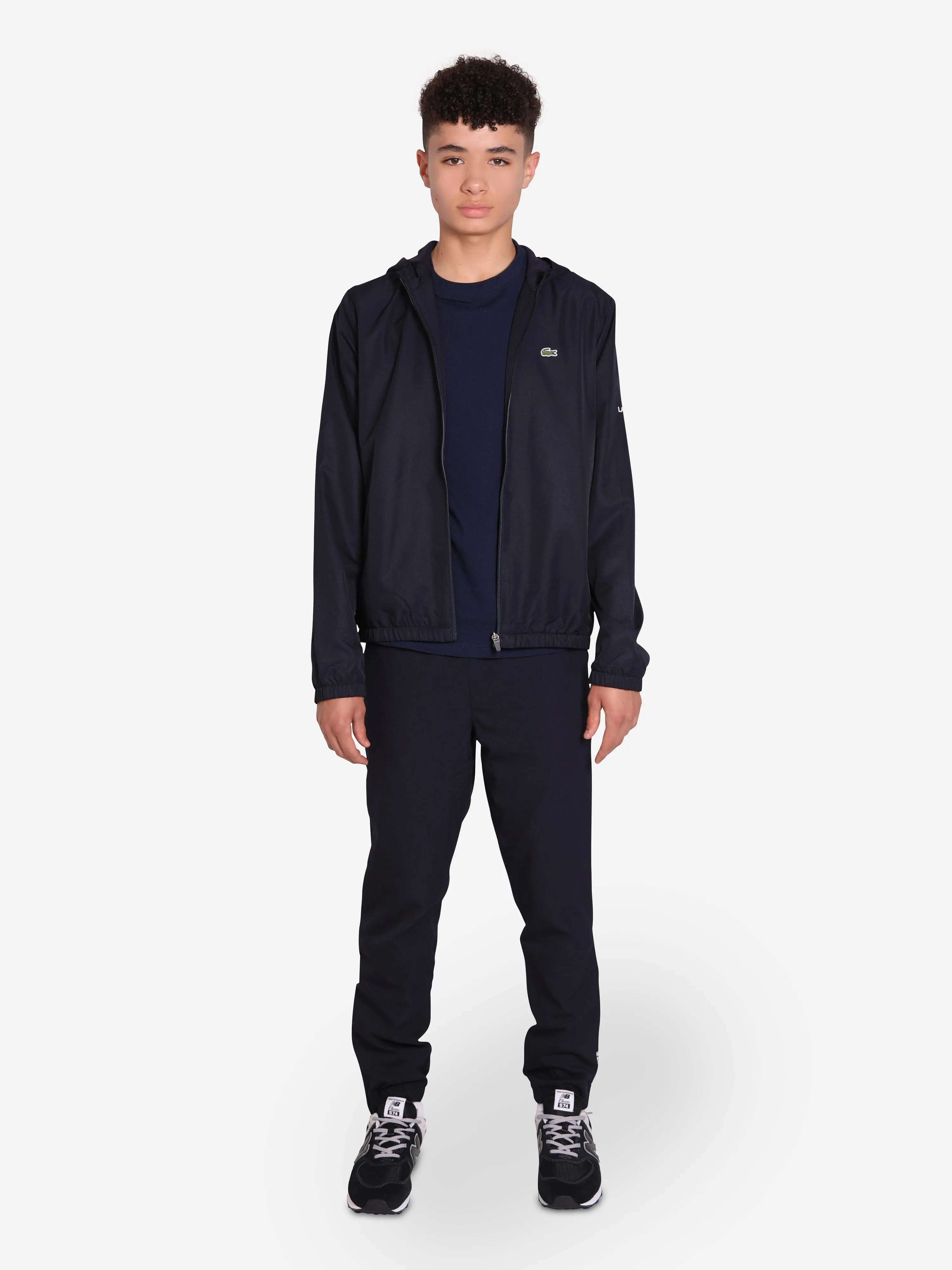 Lacoste Boys Zip Up Jacket in Black