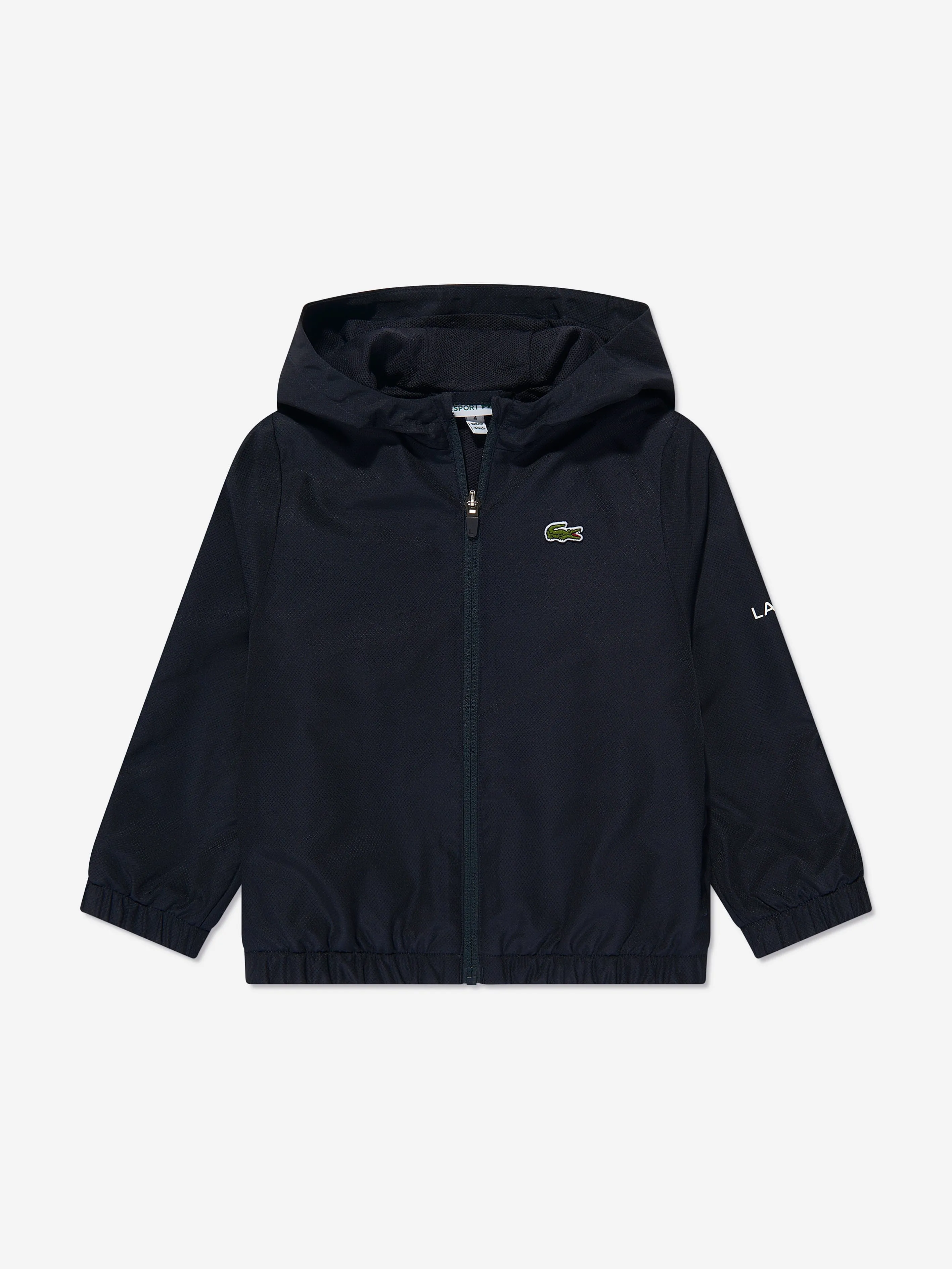 Lacoste Boys Zip Up Jacket in Black