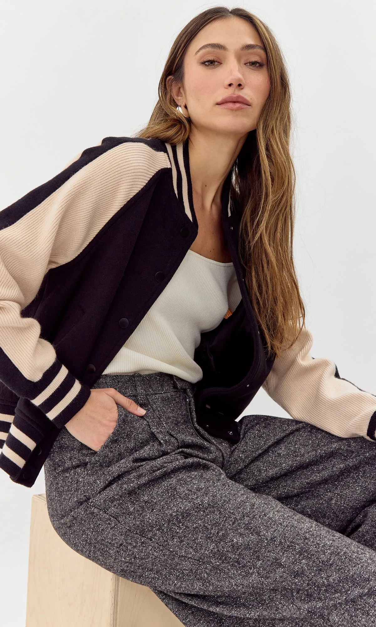 PALMER KNIT BOMBER JACKET