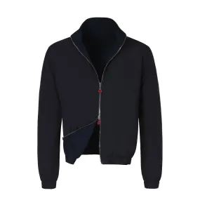 Reversible Bomber Jacket in Dark Blue