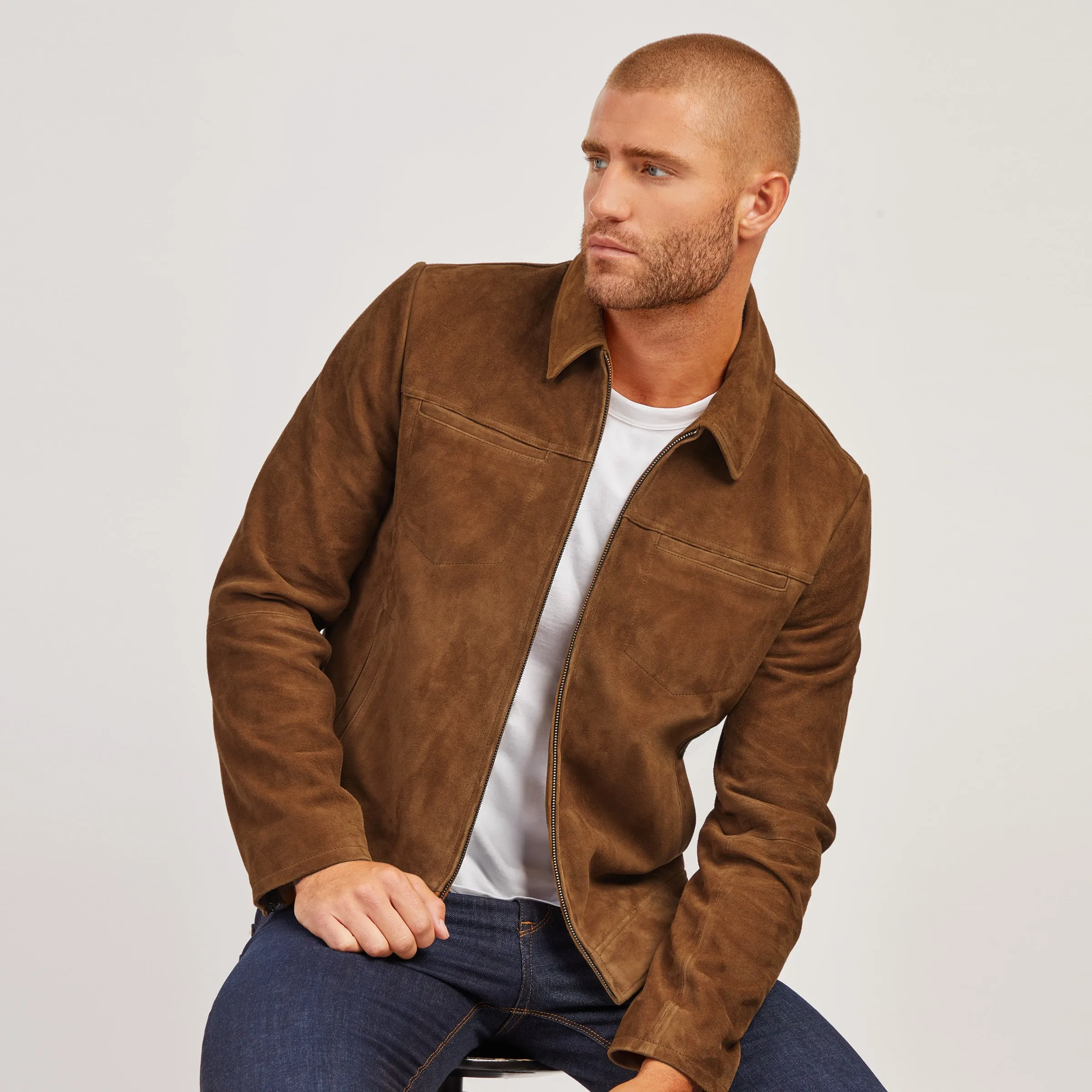 Suede Trucker Jacket