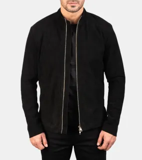 Walsh Men's Black Suede Leather Jacket