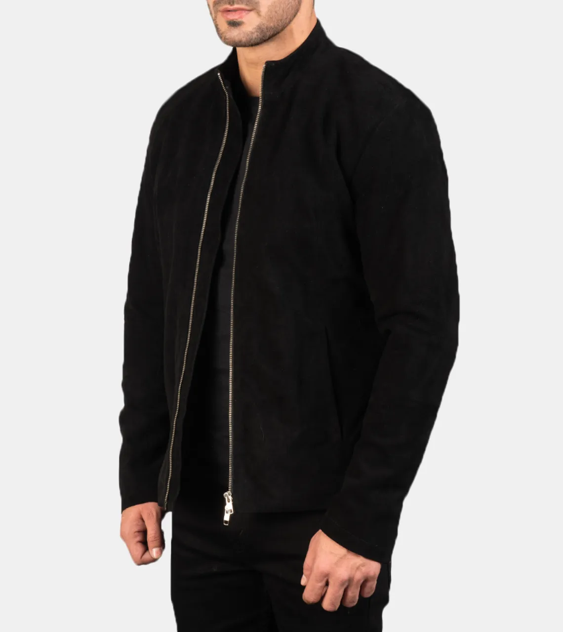 Walsh Men's Black Suede Leather Jacket