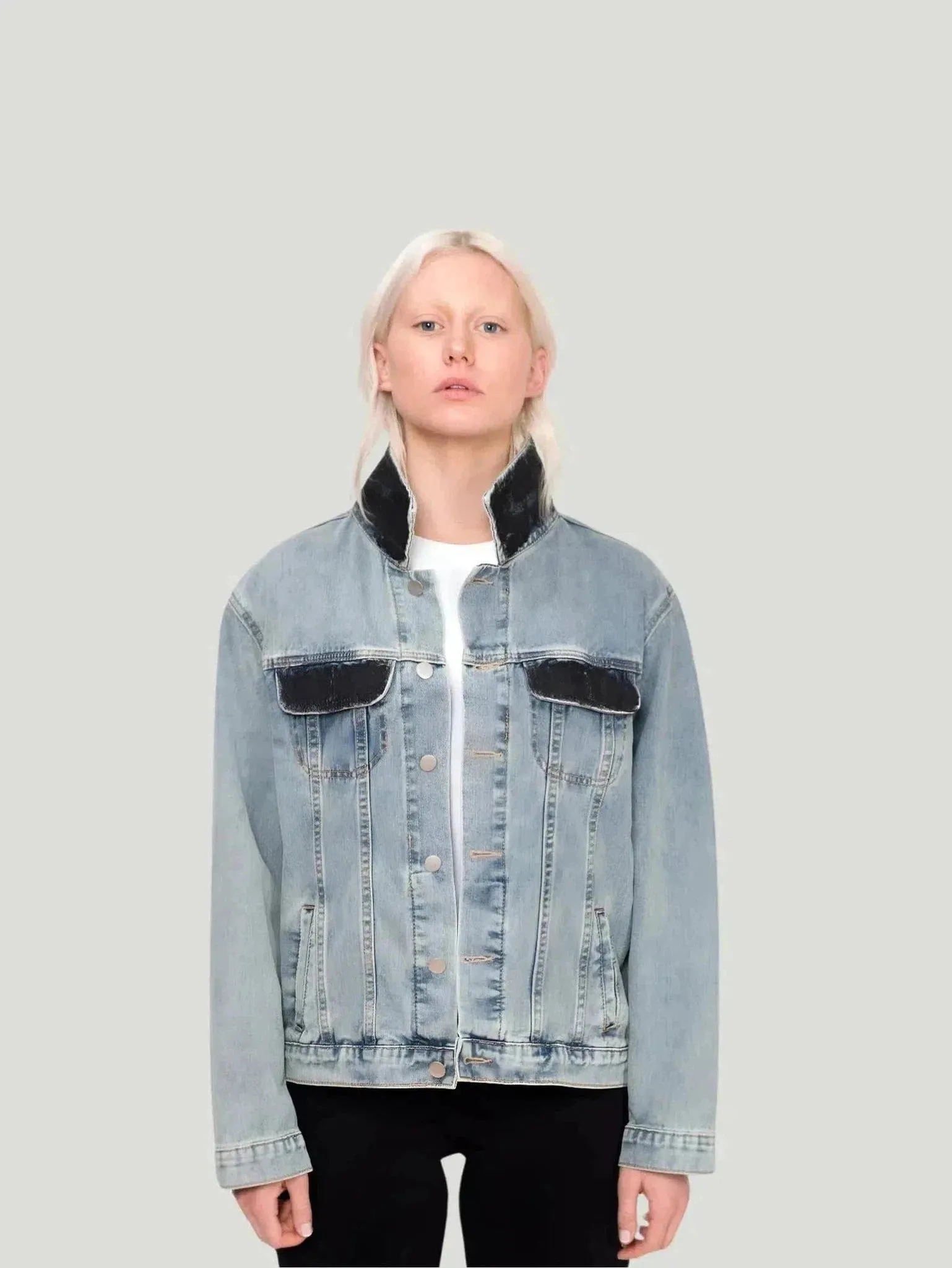 Wren   Glory '4EVA LOVED' Hand Painted Denim Jacket